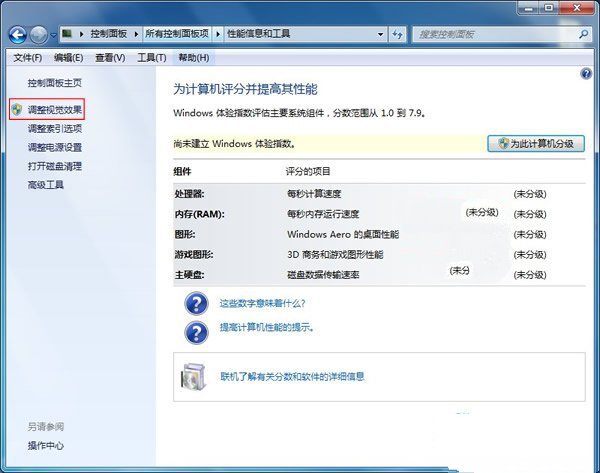 装机达人w7系统关闭视觉效果提高系统效率的操作方法