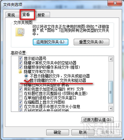 装机达人w7系统电脑显示/隐藏文件的操作方法