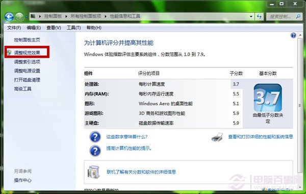 装机达人w7系统设置关闭视觉效果的操作方法